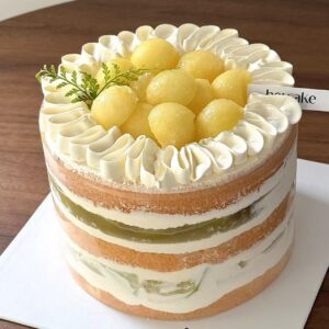 Melon Longjing Green Tea Cream Cake