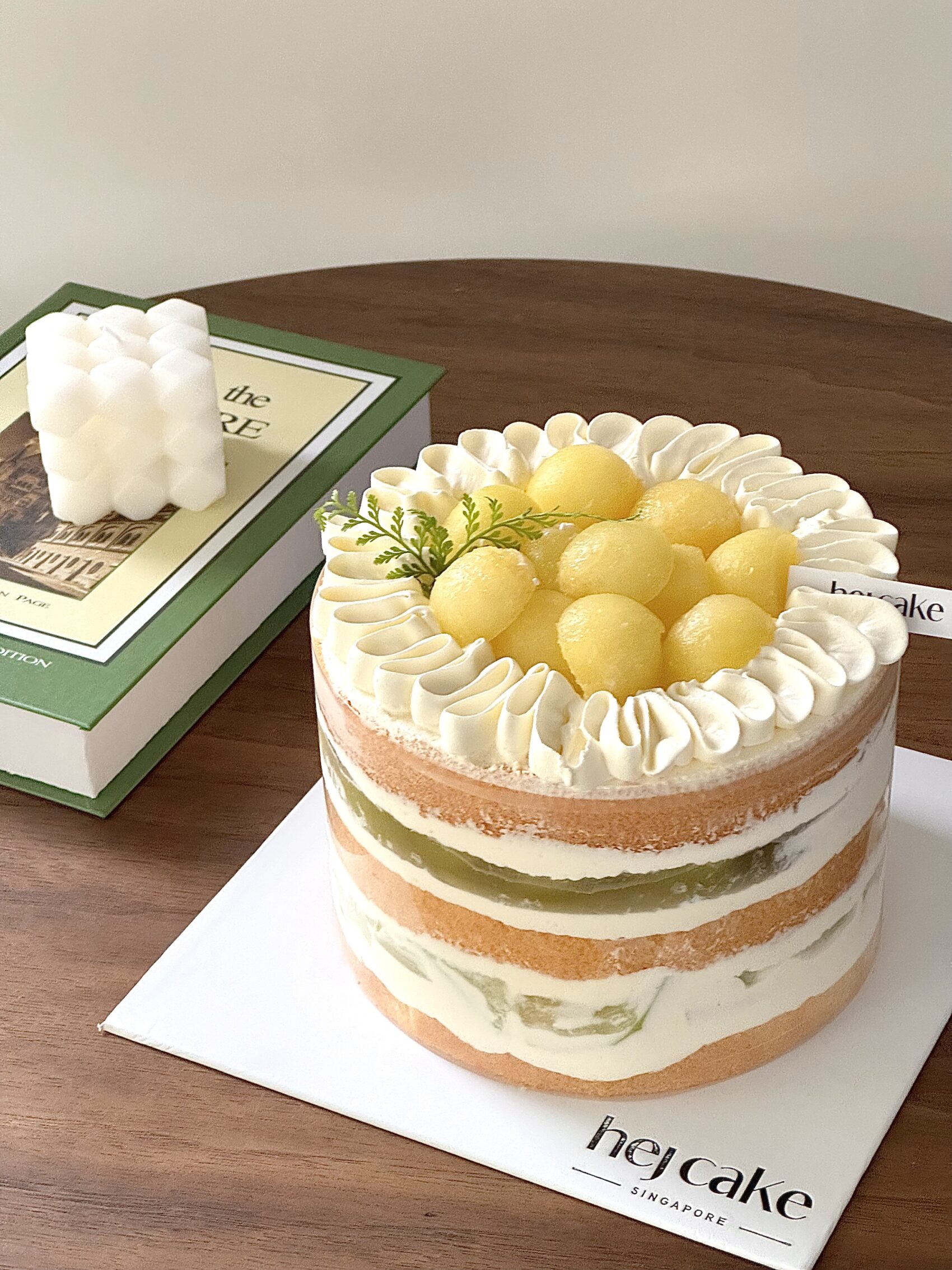 Melon Longjing Green Tea Cream Cake