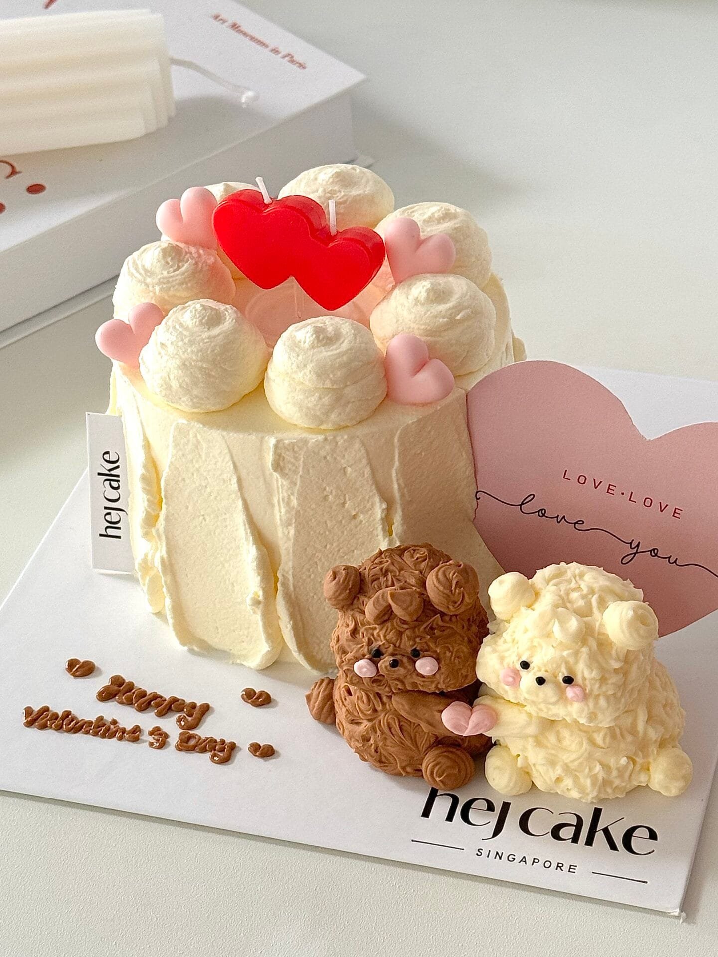 四寸奶油霜可爱小熊蛋糕