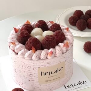 Chinese bayberry and Lychee Cake 杨梅荔枝蛋糕