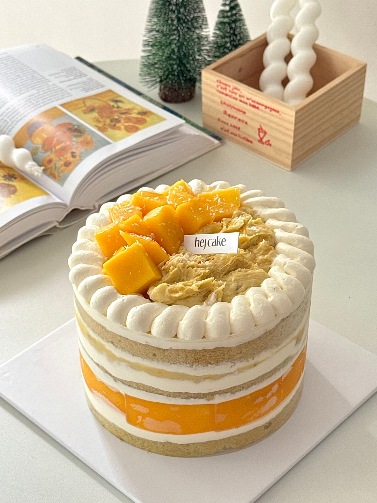 Mango Durian Cake 澳洲芒果搭配猫山王榴莲梦幻双拼蛋糕